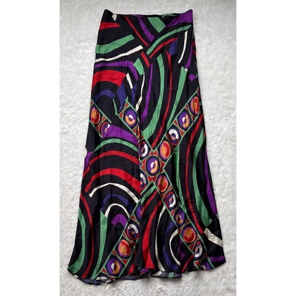NWT Zara Blogger’s Favorite Printed Silk Effect Maxi Skirt, Size Small